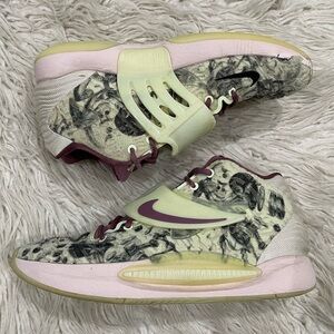 Nike Kevin Durant KD14 Surrealism Glow Sole Lime Ice Light Mulberry 300 Sneakers